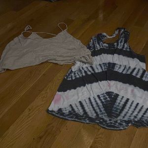Bundle of flowy tank tops ( one racer back by Chasor/ one cropped by Emma& Sam